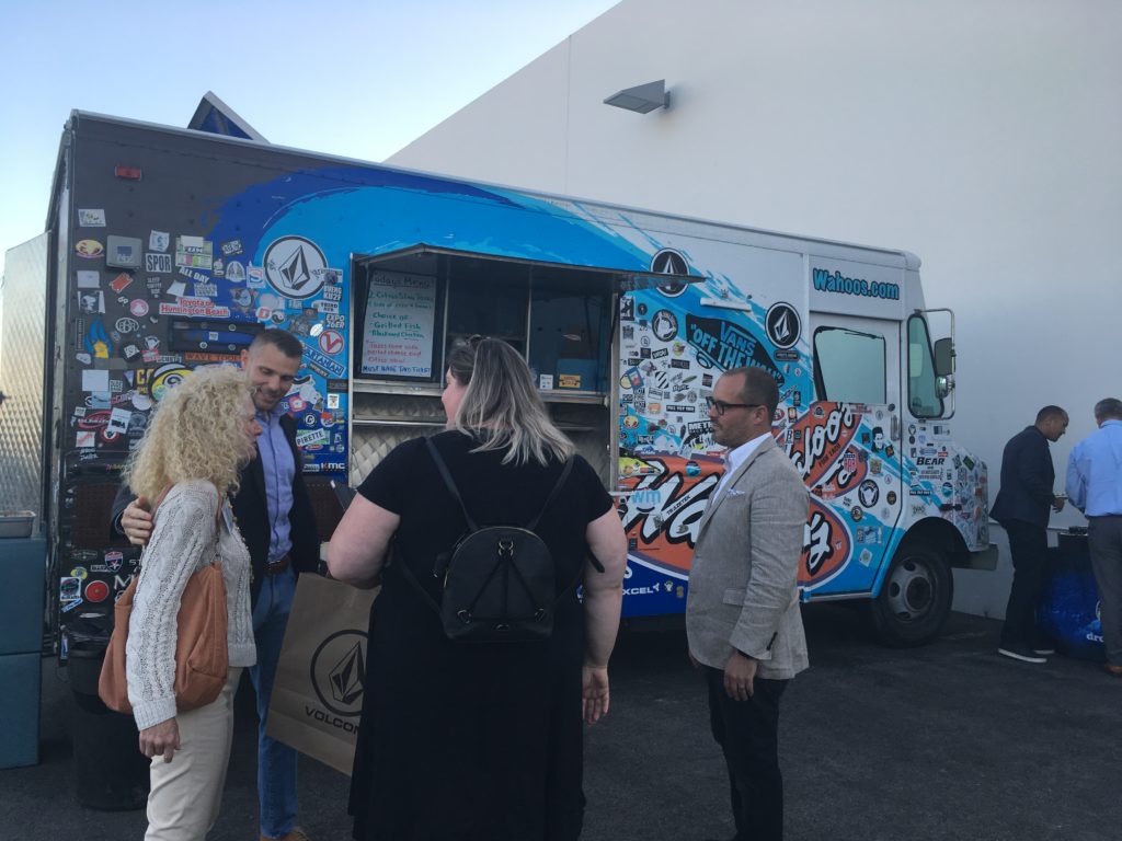 PIHRA members gathering by the Wahoo! Fish Taco Truck